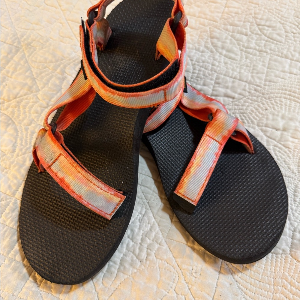 Teva Original Universal Tie Dye Sorbet Colored Sandals Size 9